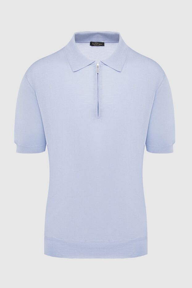 Cesare di Napoli man blue silk polo for men buy with prices and photos 145413 - photo 1