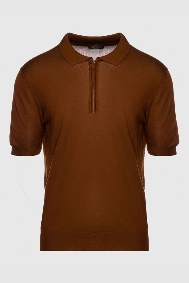 Cesare di Napoli man silk polo brown for men buy with prices and photos 145427 - photo 1