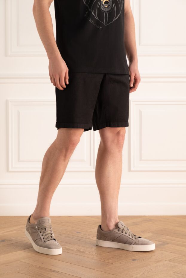 Zilli man black linen and cotton shorts for men buy with prices and photos 145456 - photo 2