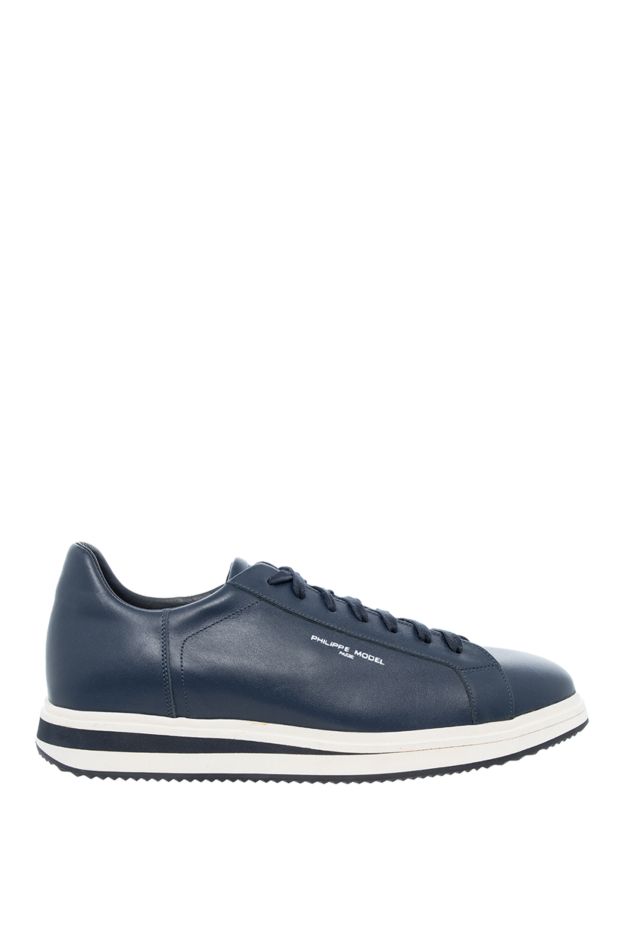 Philippe Model man blue leather sneakers for men buy with prices and photos 145474 - photo 1