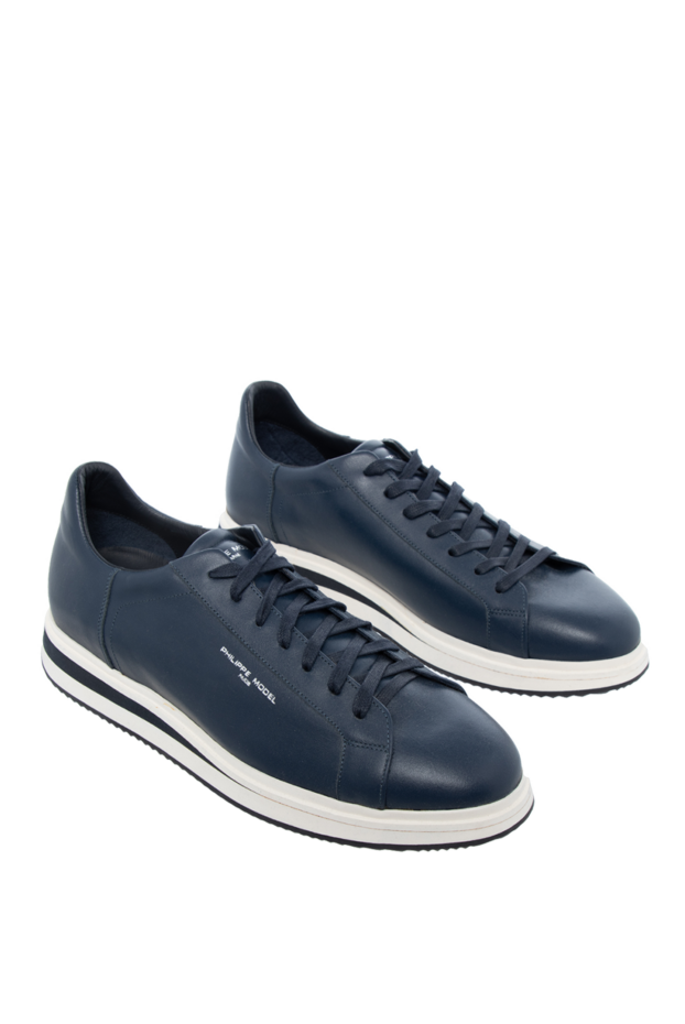 Philippe Model man blue leather sneakers for men buy with prices and photos 145474 - photo 2