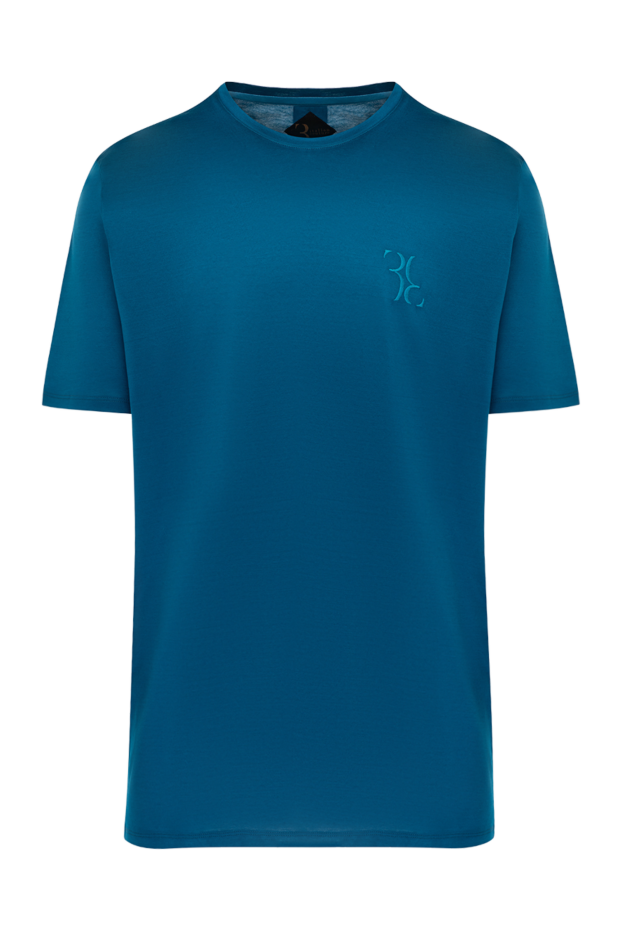 Billionaire blue cotton t-shirt with 3d logo 145496 - photo 1