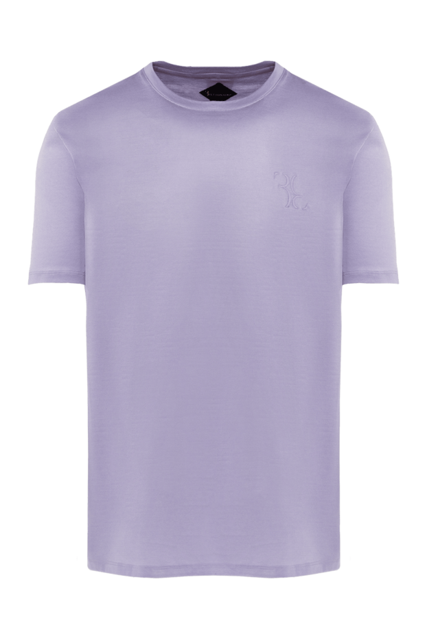 Billionaire lavender plain cotton t-shirt with embroidery 145505 - photo 1