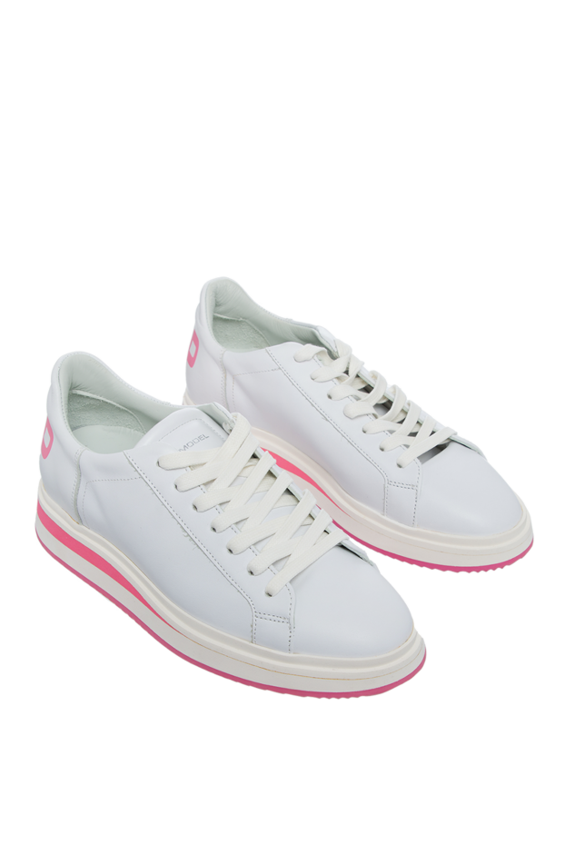 Philippe Model women's leather slip-ons with a bright pink sole white 145529 - photo 3