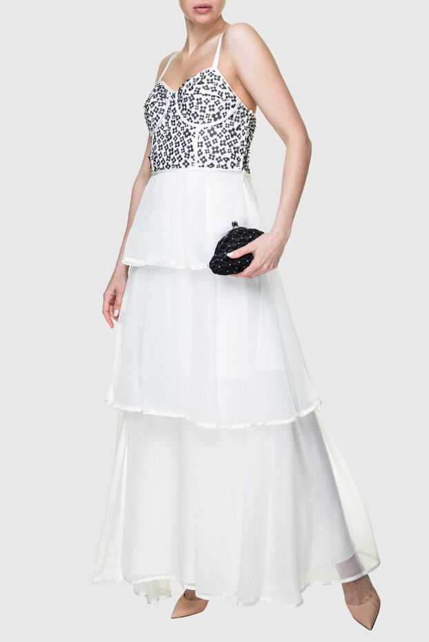 Fleur de Paris женские платье из полиэстера белое женское купить с ценами и фото 145635 - фото 2
