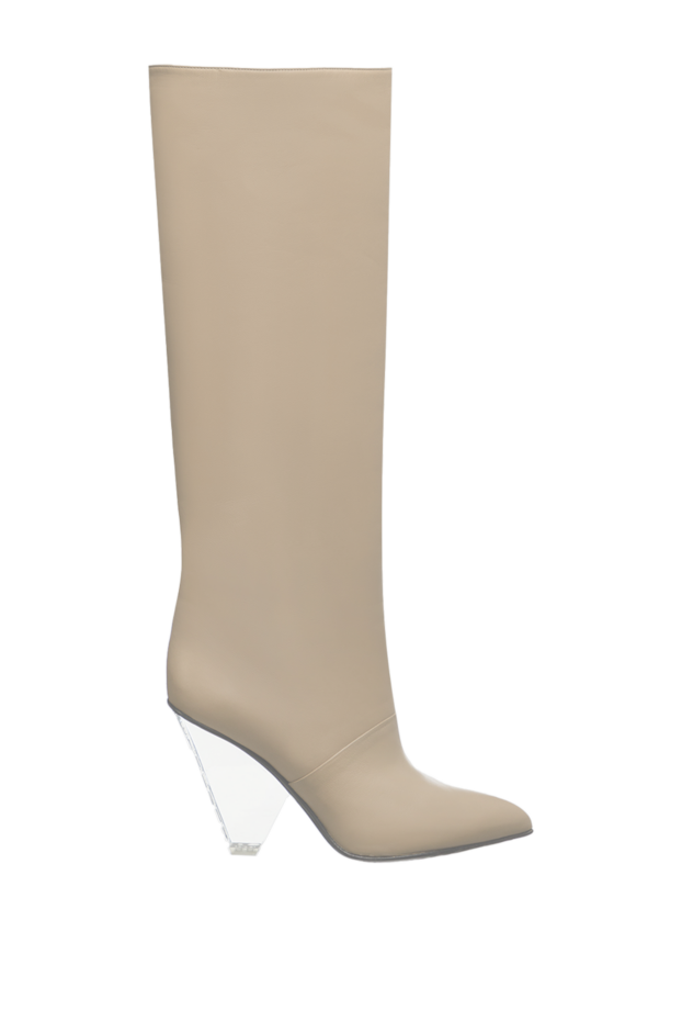 Balmain жіночі чоботи зі шкіри бежеві жіночі купити фото з цінами 146327 - фото 1