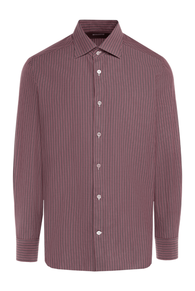 Kiton man men's burgundy cotton shirt buy with prices and photos 146371 - photo 1
