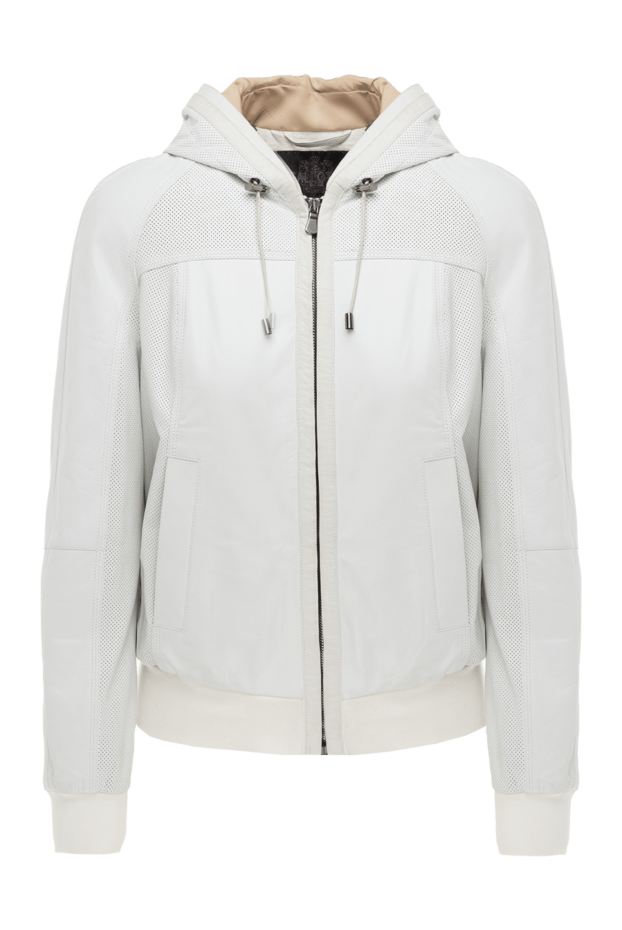 Gallotti woman women's white genuine leather jacket buy with prices and photos 146457 - photo 1