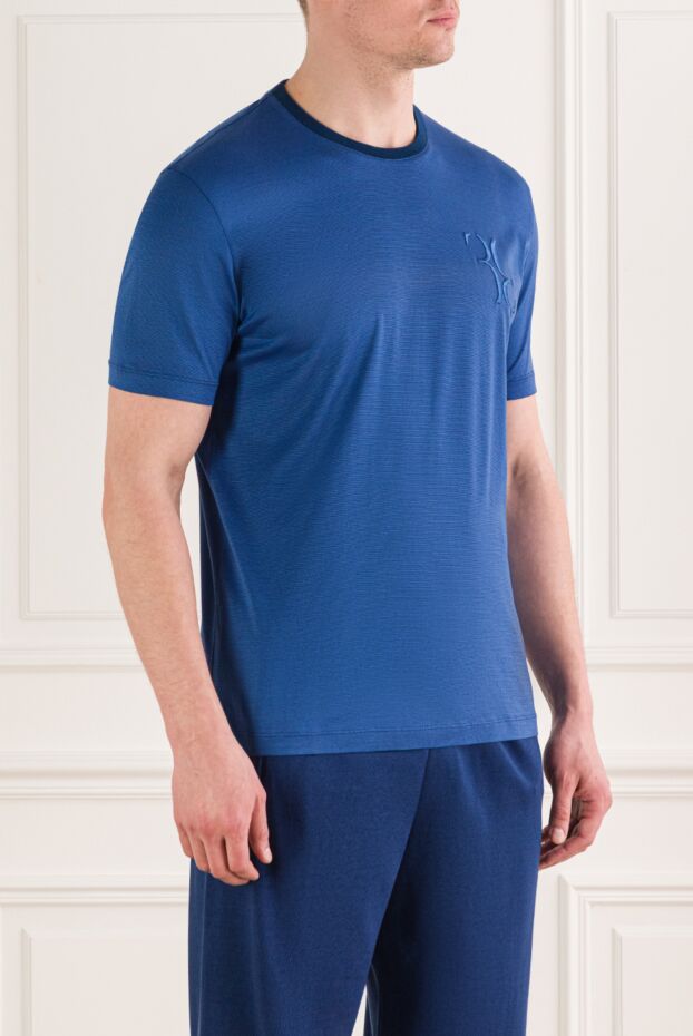 Billionaire футболка з бавовни синя чоловіча 146518 - фото 2