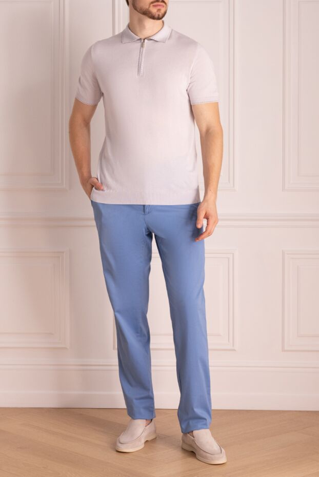 Cesare di Napoli мужские брюки голубые мужские купить с ценами и фото 146686 - фото 1
