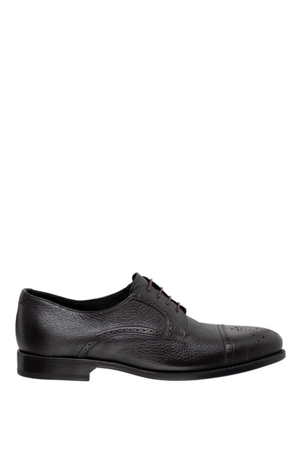 Cesare di Napoli мужские туфли мужские из кожи черные купить с ценами и фото 146731 - фото 1