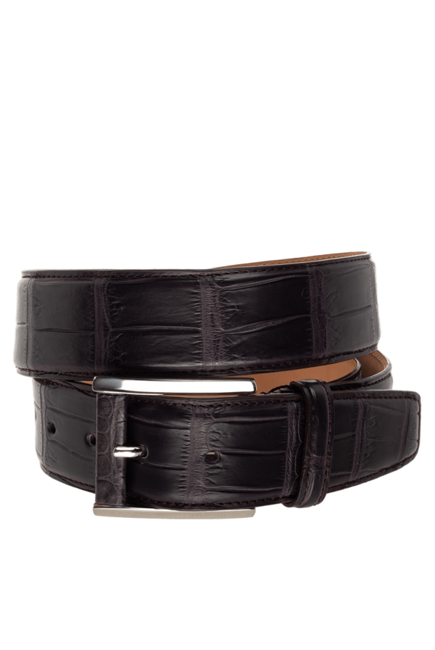 Cesare di Napoli man crocodile leather belt burgundy for men buy with prices and photos 146748 - photo 1