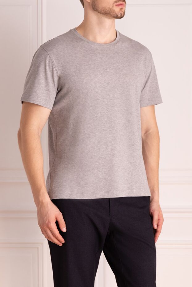 Bilancioni grey basic soft jersey crew neck t-shirt 146753 - photo 3