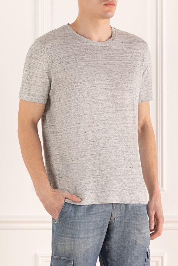 Bilancioni men's t-shirt made of natural linen with a melange pattern 146780 - photo 3