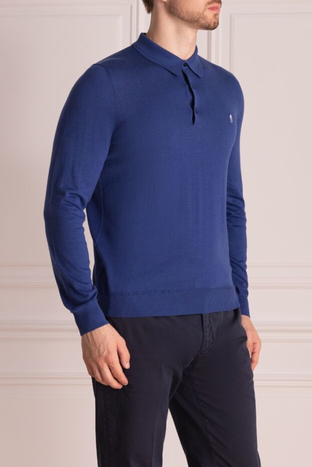 Bilancioni long sleeve cotton silk jersey polo shirt 146787 - photo 3