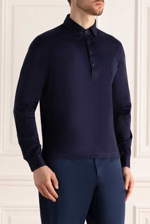Bilancioni cotton jersey polo shirt with long sleeves and buttoned collar 146788 - photo 3