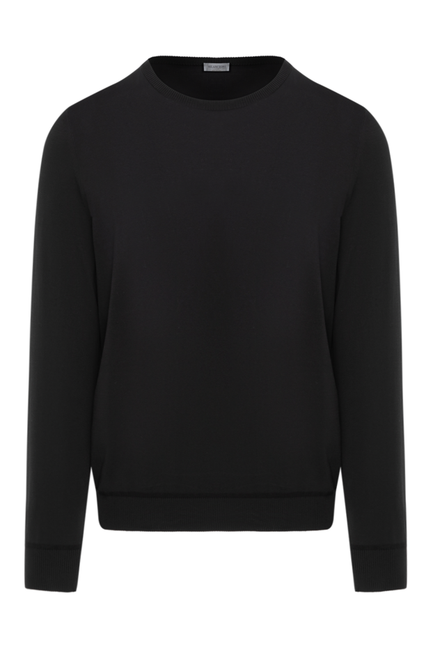 Bilancioni men's cotton jumper, light blue, thin, round neck 146798 - photo 1