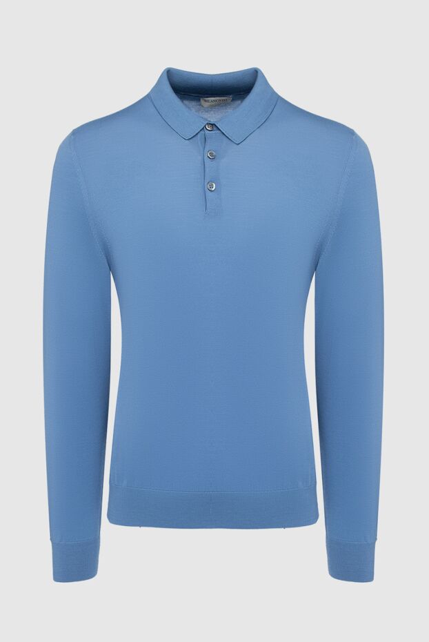 Bilancioni man blue wool long sleeve polo for men buy with prices and photos 146858 - photo 1