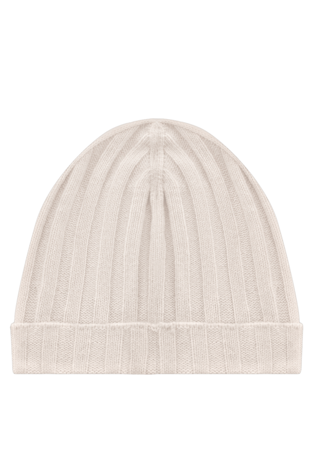 Bilancioni beige cashmere hat with chunky ribbed knit 146872 - photo 1