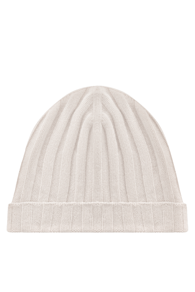 Bilancioni beige cashmere hat with chunky ribbed knit 146872 - photo 3