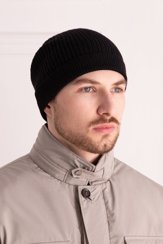 Bilancioni black cashmere and silk hat for men 146873 - photo 2