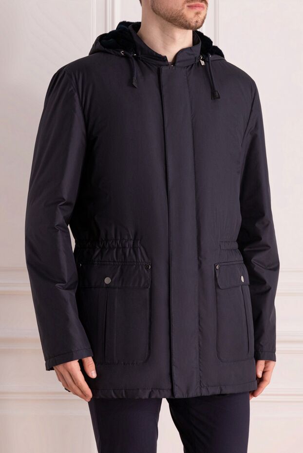 Hettabretz men's blue parka jacket with hood 146946 - photo 3