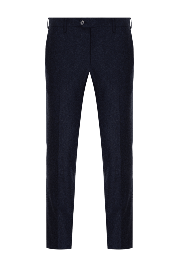 Cesare di Napoli мужские брюки из шерсти и кашемира синие мужские купить с ценами и фото 147007 - фото 1