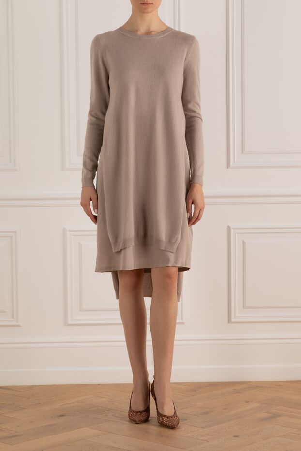 Peserico woman beige wool and silk dress for women buy with prices and photos 147093 - photo 2