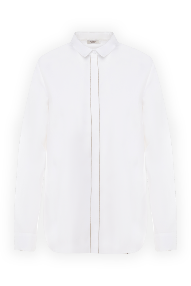 Peserico женские блуза из хлопка и полиамида белая женская купить с ценами и фото 147099 - фото 1