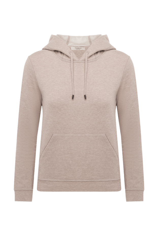 Peserico woman beige women's cotton and elastane hoodie buy with prices and photos 147115 - photo 1