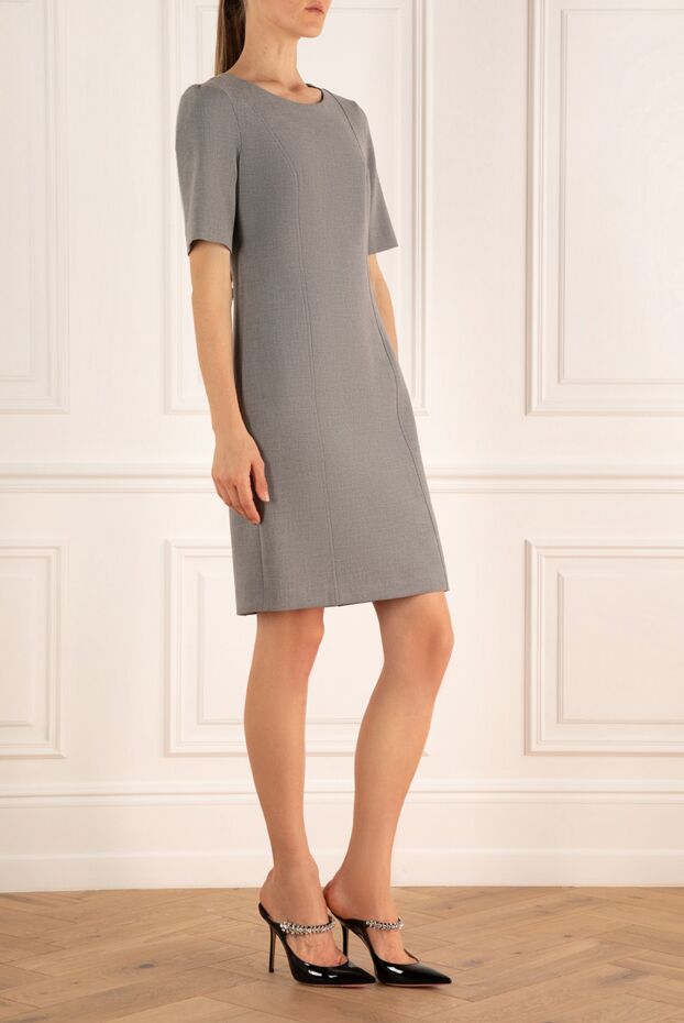 Peserico dress gray fitted with short sleeves women's 147126 - photo 3