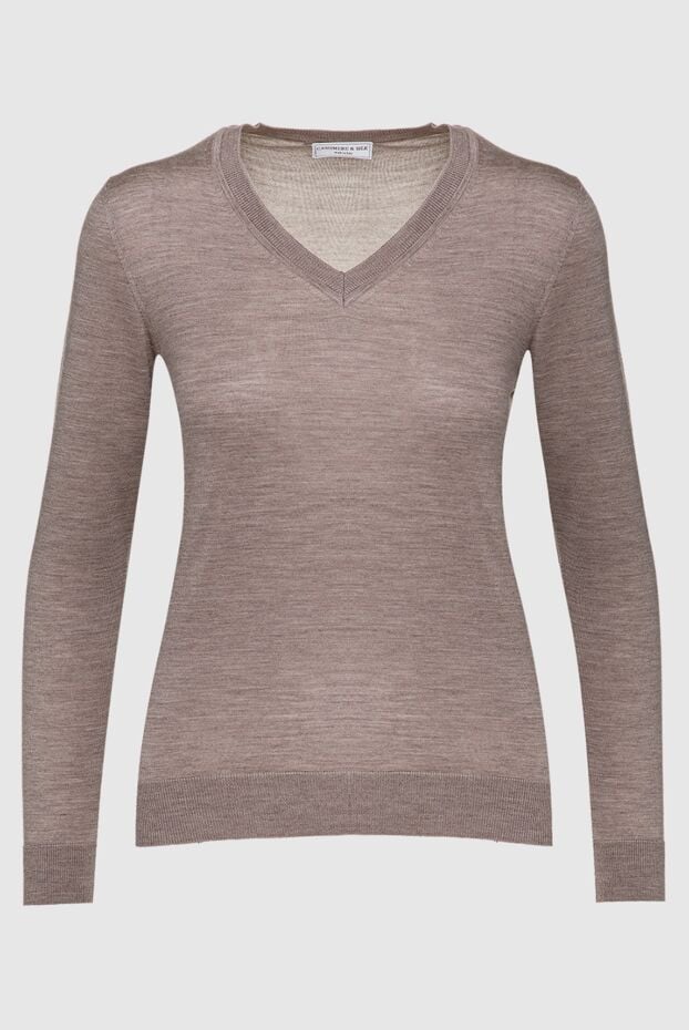 Cashmere & Silk Milano jumper made of the finest cashmere with silk and wool in beige tone 147163 - photo 1