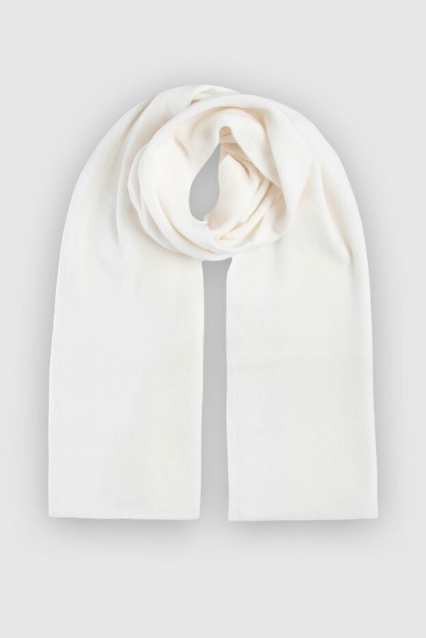 Cashmere & Silk Milano women's white cashmere scarf with delicate texture 147167 - photo 1