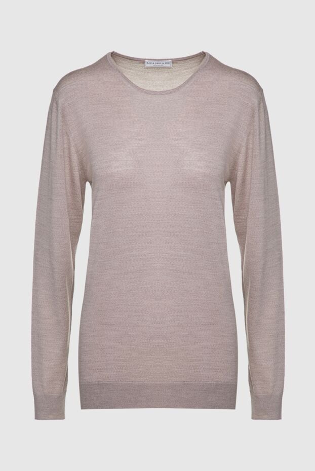 Cashmere & Silk Milano jumper in baked milk color with a round neck and silky texture 147171 - photo 1