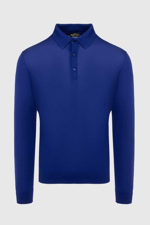 Cesare di Napoli man wool long sleeve polo blue for men buy with prices and photos 147179 - photo 1