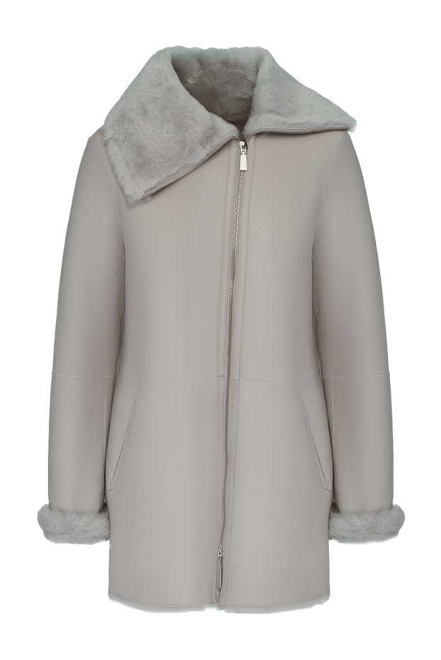 Max&Moi gray sheepskin coat made of natural fur for women 147277 - photo 1