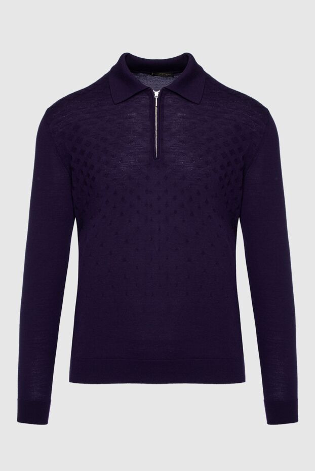 Cesare di Napoli man wool long sleeve polo violet for men buy with prices and photos 147319 - photo 1