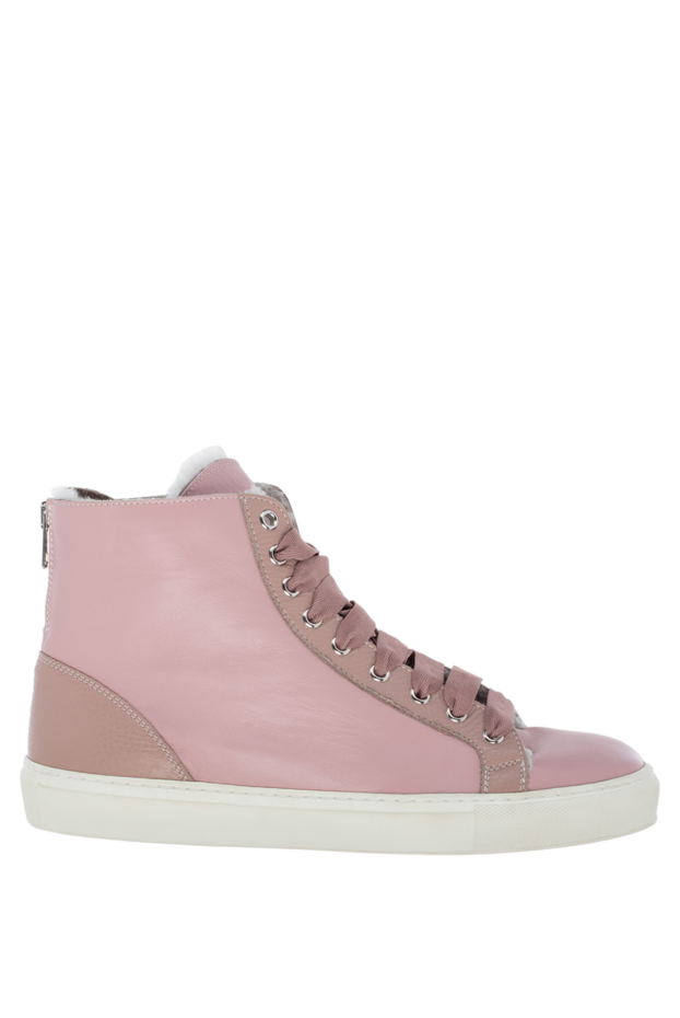 Lisa Conte woman pink leather and fur sneakers for women buy with prices and photos 147393 - photo 1