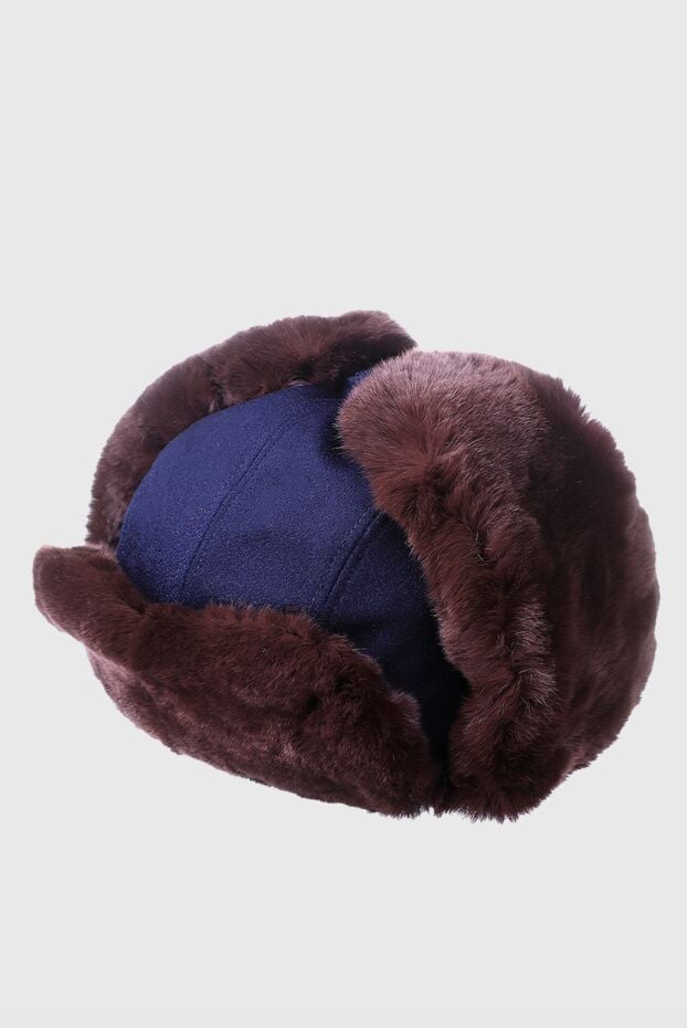 Wool Trapper hat with brown fur for men - photo 1