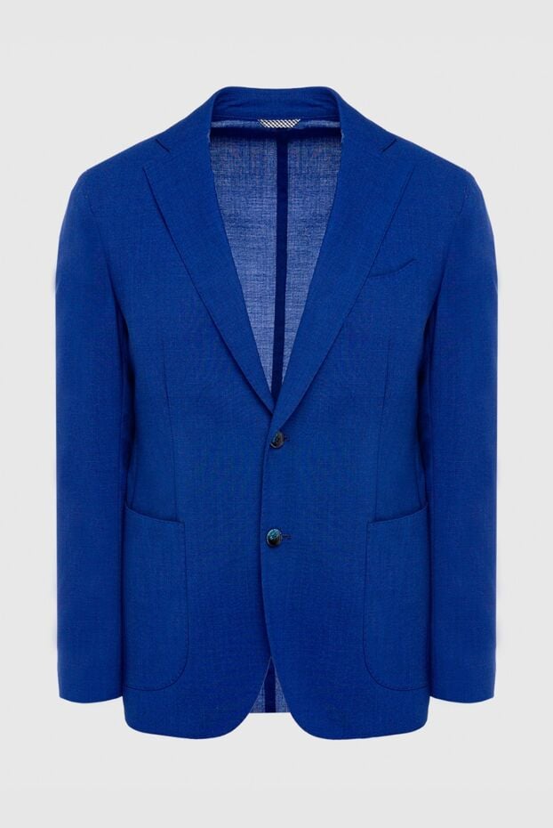 Lubiam blue wool and linen jacket for men 147467 - photo 1
