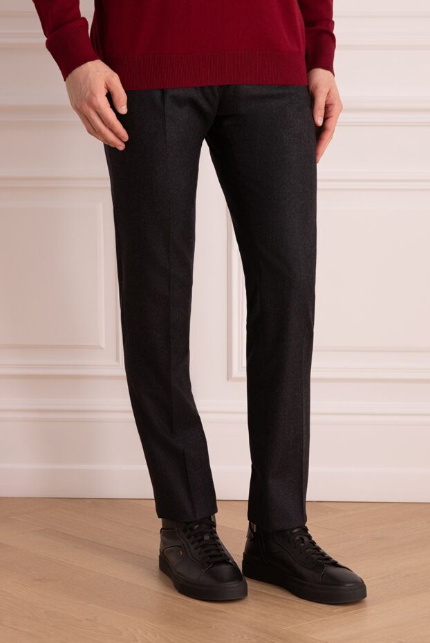Lubiam black soft wool trousers with classic fastening 147475 - photo 3