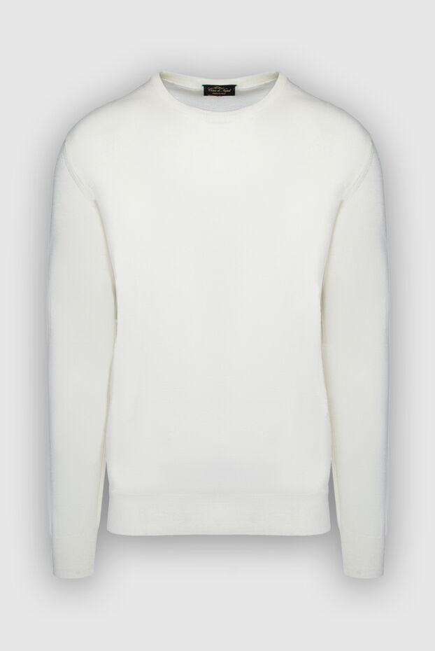 Cesare di Napoli man cashmere and silk jumper white for men buy with prices and photos 147499 - photo 1