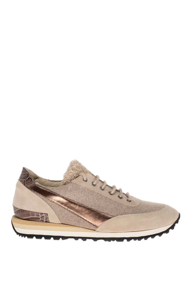 Panicale woman beige suede and wool sneakers for women buy with prices and photos 147523 - photo 1