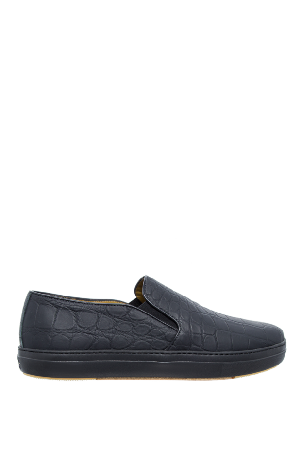 Tardini black alligator leather slip-ons for men 147563 - photo 1