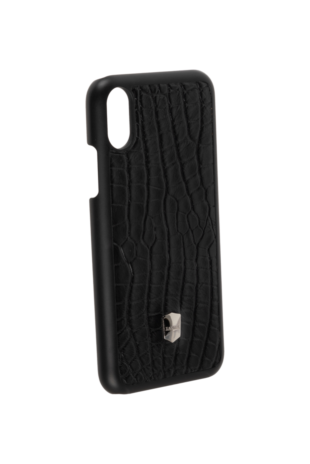 Tardini black alligator leather phone case for men 147566 - photo 2