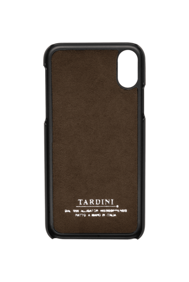Tardini black alligator leather phone case for men 147566 - photo 3
