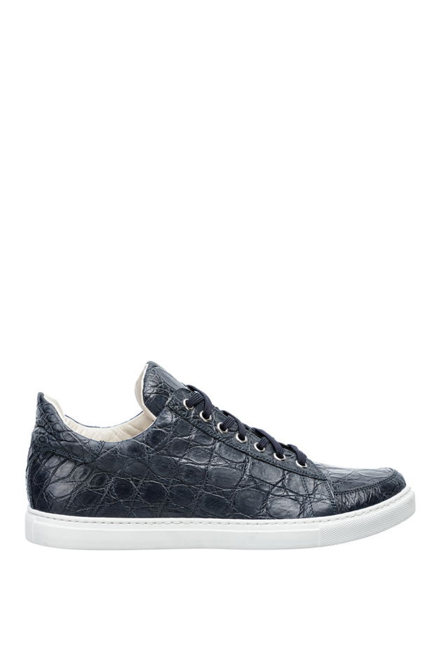 Cesare di Napoli man blue crocodile leather sneakers for men buy with prices and photos 147571 - photo 1
