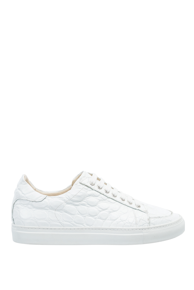 Cesare di Napoli man white crocodile leather sneakers for men buy with prices and photos 147572 - photo 1