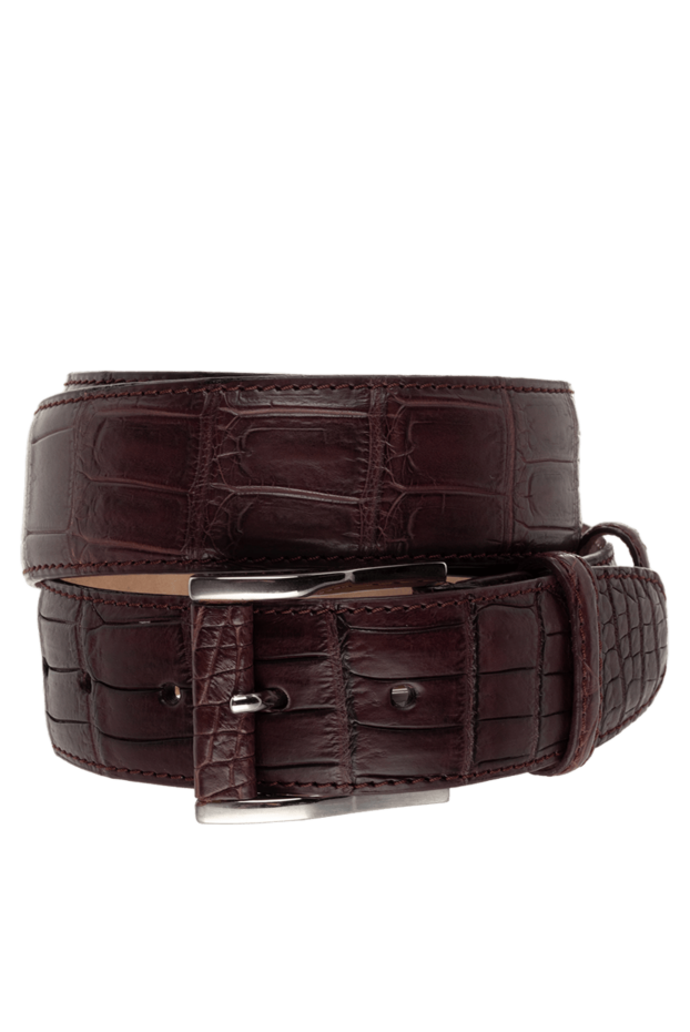 Cesare di Napoli man crocodile leather belt burgundy for men buy with prices and photos 147575 - photo 1