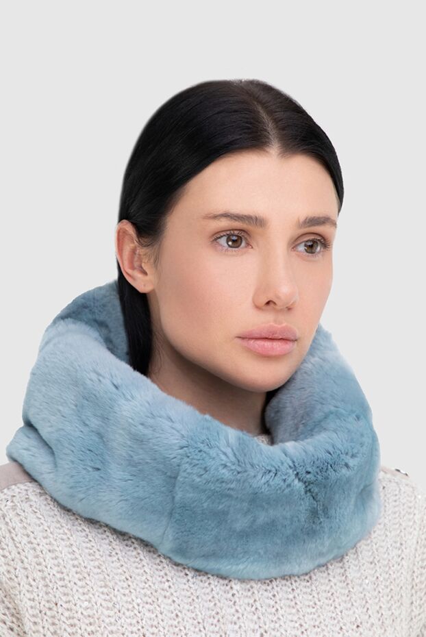 D.Exterior woman blue fur scarf for women buy with prices and photos 147622 - photo 2